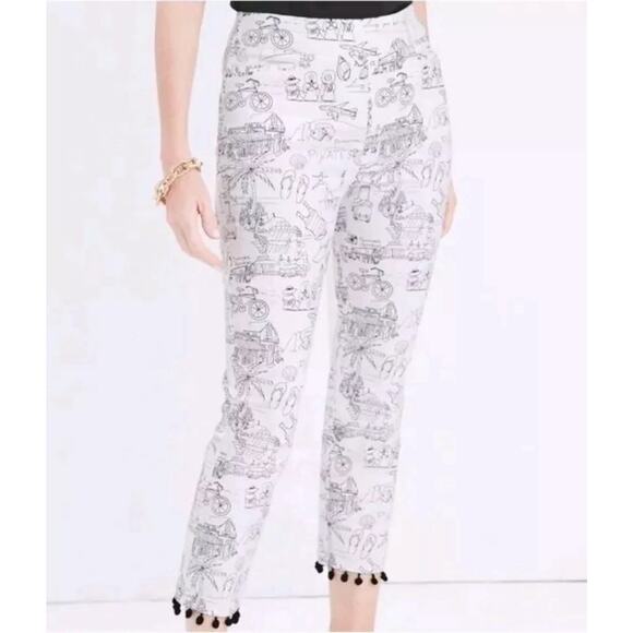 Chicos Summer Capris / Crop Pants 1.5 8/10 Sanibel Pompom - Rare Find - Picture 1 of 9